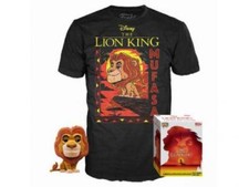 Disney The Lion King Mufasa Especial + Camiseta (Talla M) Pop & Tee Vinyl Figura
