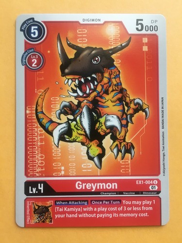 Greymon #EX1-004 Digimon Classic Collection card