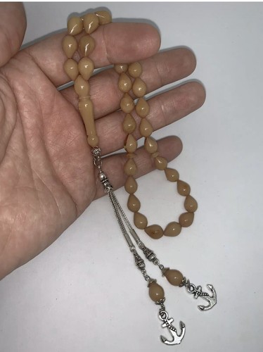 % 100 Ajuste Ámbar Kehribar Oración Islámica Rosario Tesbih Plata 925 - Imagen 8 de 11