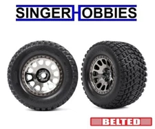 Traxxas 7862X Tires & Wheels XRT Gravix BELTED Race Black 4.3" O / 5.7" I HH