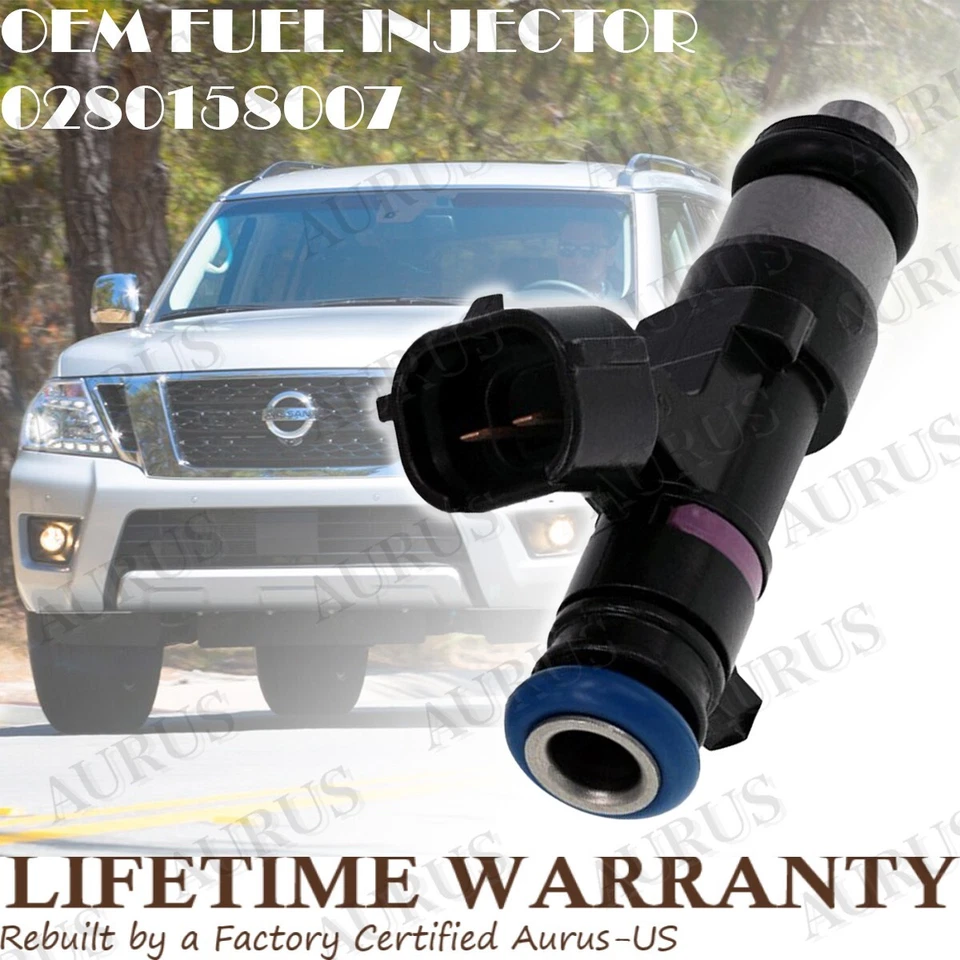 Inyectores de combustible Bosch x8 OEM para 04-17 Infiniti Nissan Armada Titan NV3500 NV2500 Foto 3 de 4