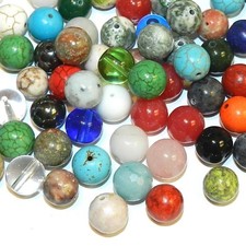 GRL9914 Beautiful Assorted Large 12mm Round Gemstone Mix Beads 100pc