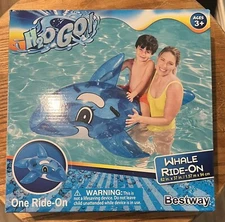 Bestway Whale Ride-On 62 in x 37 in Pool Toy Float