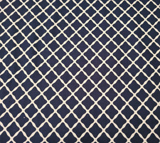 Aunt Grace Ties One On BTY Judie Rothermel Marcus Feedsack Navy White Lattice