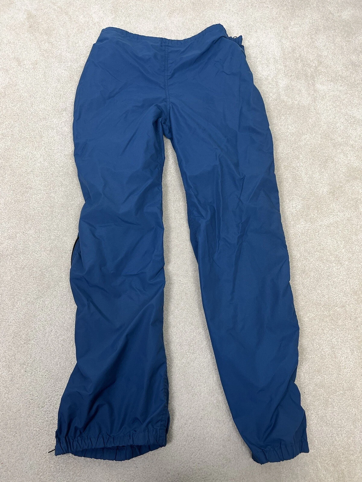Vintage L.L.Bean Pants Mens Large Blue Side Full Zip Rain Pants Outdoors Hiker