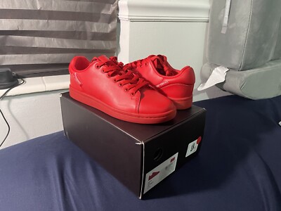 Raf Simons Orion Runner Red Microfiber Low Top