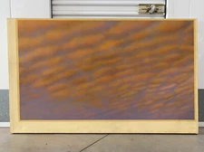 🔥 RARE Vintage Modern New York Hard Edge Abstract Painting GEORGE RODART 1969