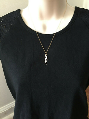 Thunder Strike Storm Pendant Chain Necklace - Modern Minimal Goldfilled Jewelry