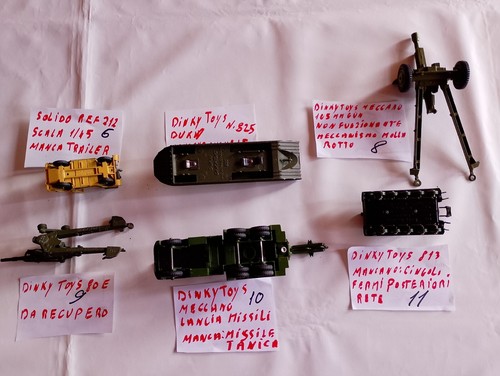 Lotto 28 modellini mezzi militari, navi, aerei Dinky Toys, Solido ecc. - Foto 9 di 17