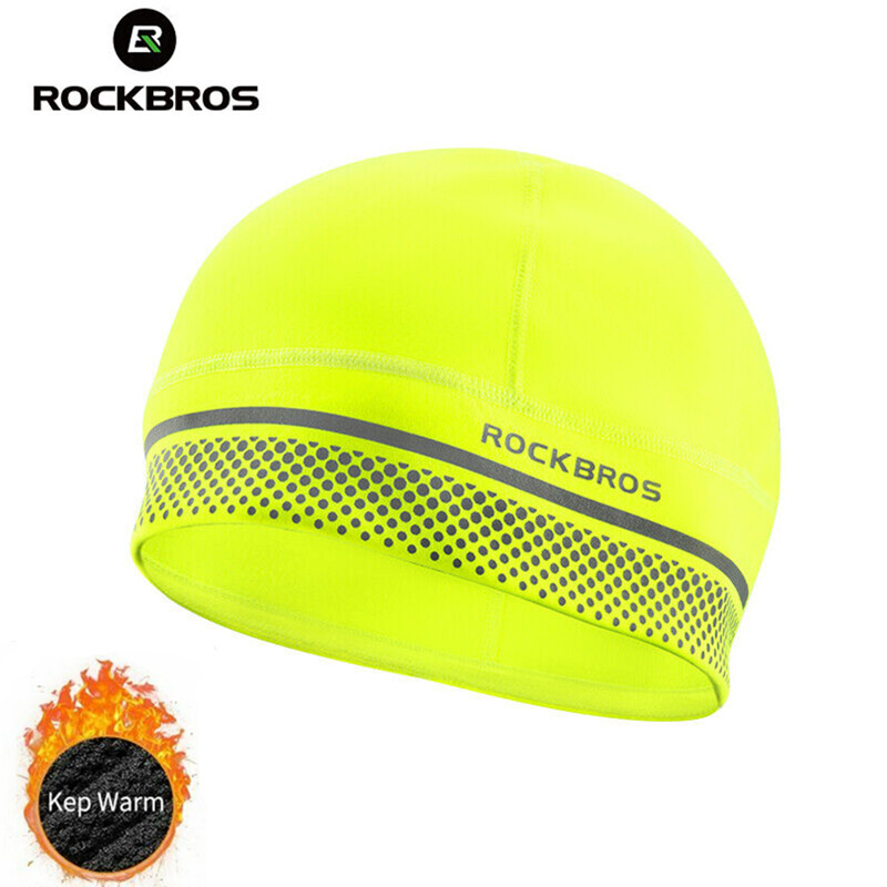 ROCKBROS Winter Fleece Cycling Cap Windproof Thermal Motorcycle Hat Helmet  Liner
