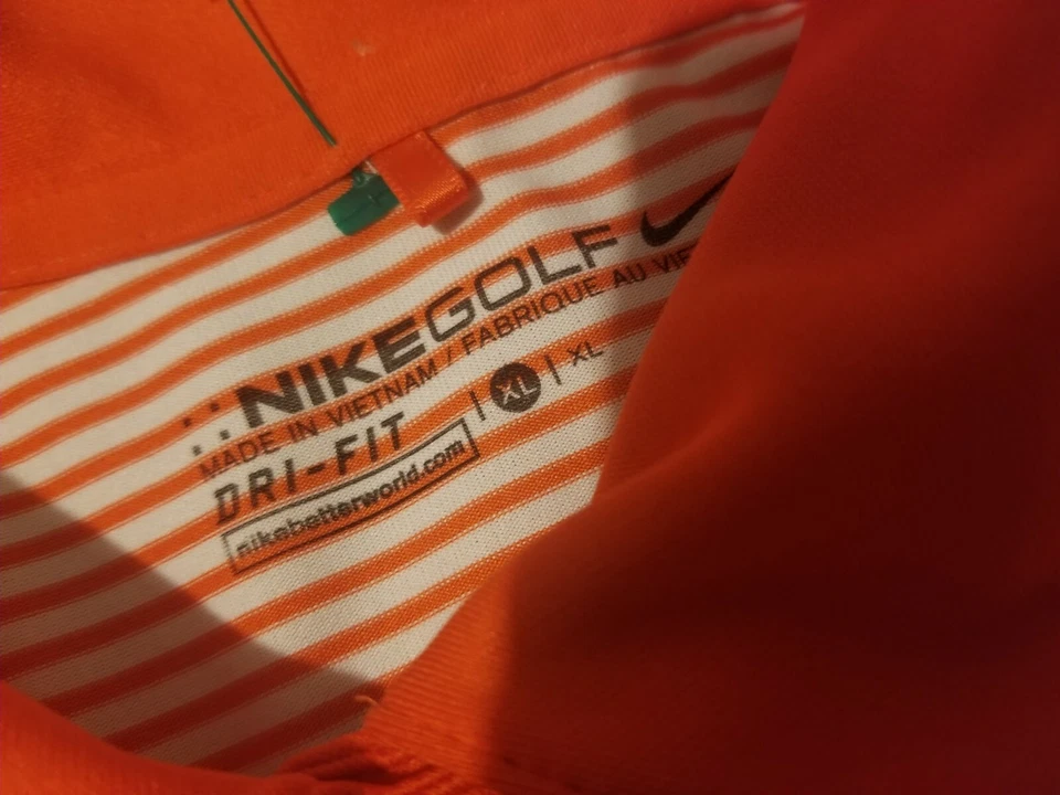Mujer Nike Golf Clemson Tigers Polo XL Naranja Rayas Atlético Foto 4 de 4