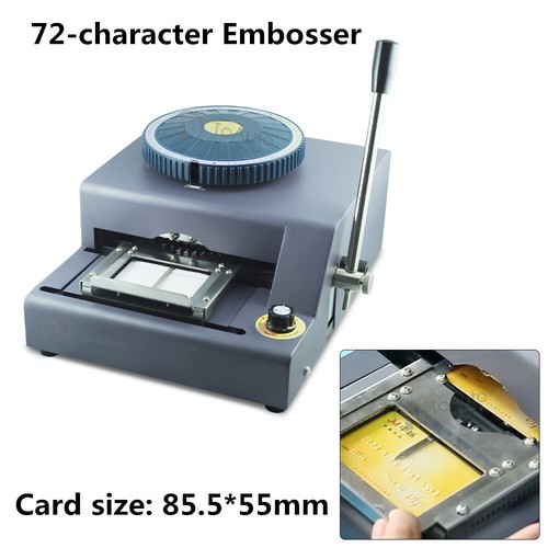 Manual PVC Card Embossing Machine 72Character Code Embosser Stamping