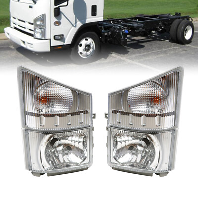 #ad For 2008 2020 ISUZU NPR NPR HD NQR NRR Left Right Side Headlight Corner Lamps $94.58