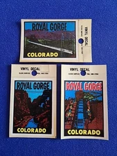 3 Royal Gorge, Colorado Travel Souvenir Decals, Window Stickers - Free Shipping!