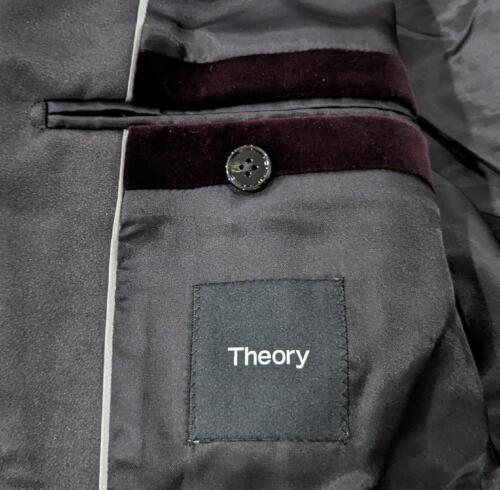 $ 695 Herren Boss Theory "Chambers" Samt schmale Passform Abendessen Jacke Malbec US 36R - Bild 6 von 8
