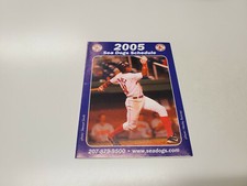Calendario de bolsillo de béisbol menor RS20 Portland Sea Dogs 2005 - Coca Cola (púrpura)