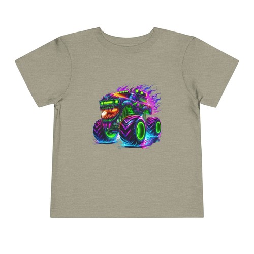 Vibrant Monster Truck Toddler Tee, Fun Kids Short Sleeve Shirt, Gift for Boys, - Picture 22 of 45
