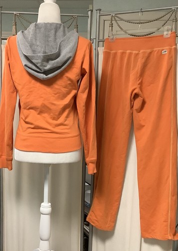 Marika vintage orange cotton zip hood 