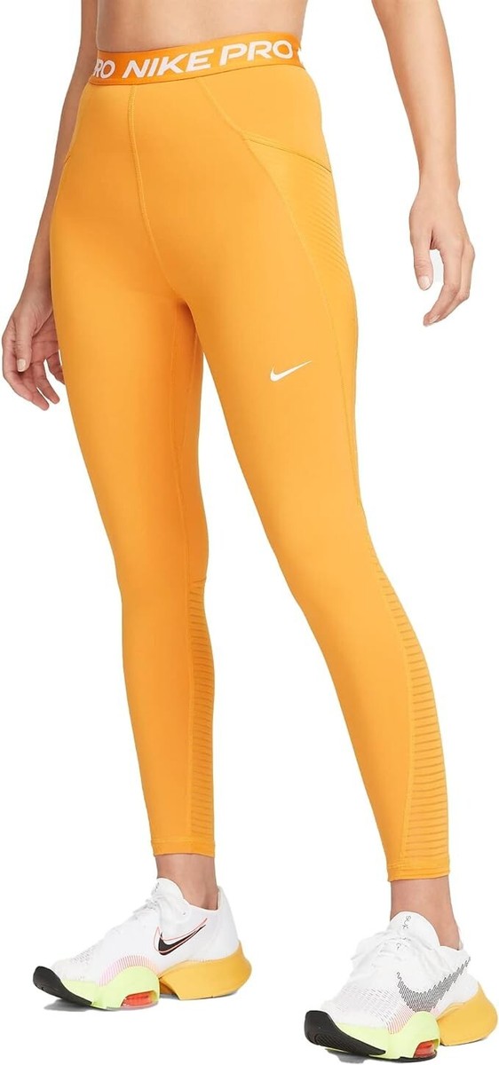 yellow nike pro leggings