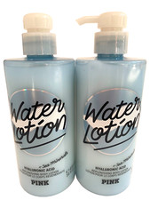 Victoria's Secret Pink Water Lotion Hyaluronic Acid Body Lotion 2 PC Set NEW
