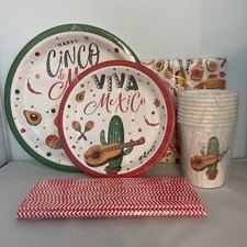 Happy Cinco de Mayo Party Supplies Tableware Kit New In Package