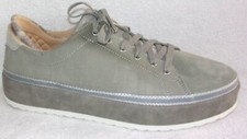 NEW DR. SCHOLL'S MELLOW OUT GREY SUEDE PLATFORM SNEAKERS 10 M