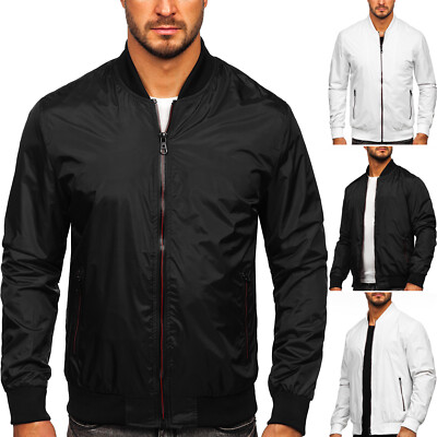 Bomberjacke Übergangsjacke Sweatjacke Sportjacke Zip Classic Herren BOLF Casual