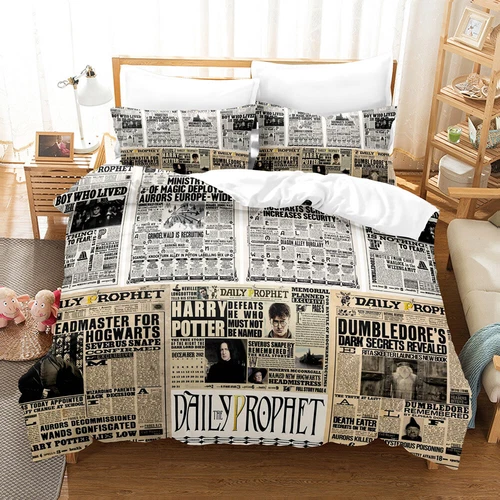 UK Harry Potter Bedding Set 2/3 PCS Quilt Duvet Cover Dorm Single Double King // - Picture 12 of 49