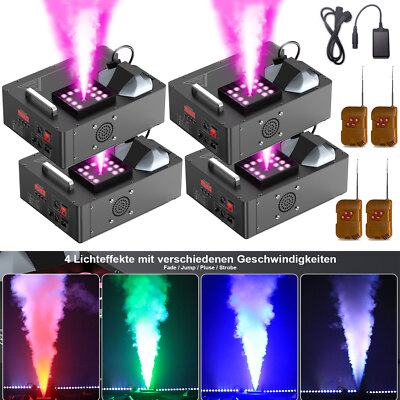 U`King 2000W Nebelmaschine Vertikal RGB DMX 24 LED DJ Disco Halloween Party