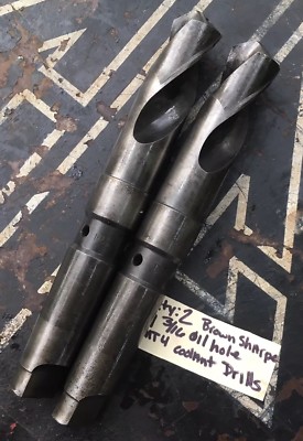 2 B&S 1-3/16 Drill Bit Oil Hole MT Taper 4 Shank Coolant (loc: peddinghaus cab)