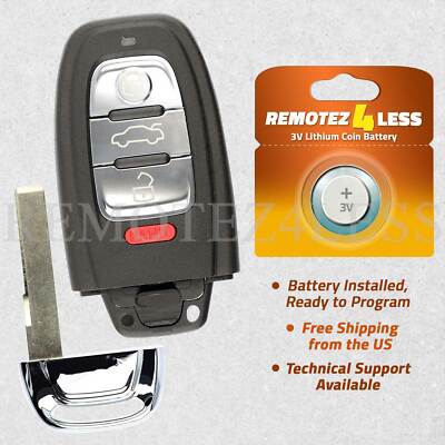 For 2009 2010 2011 2012 2013 2014 2015 Audi A4 S4 Remote Smart Key IYZFBSB802