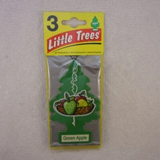 Little Trees Air Freshener Car Fresheners Pack Of 3 Green Apple