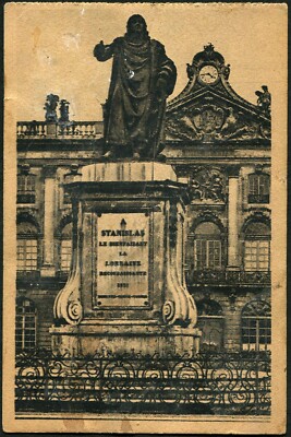 Nancy France Statue Stanislas Hotel de Ville Vintage Postcard Humblot Nancy
