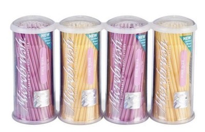 Microbrush MFY400 Tube Series Bendable Micro Applicators Fine Yellow 400/Bx