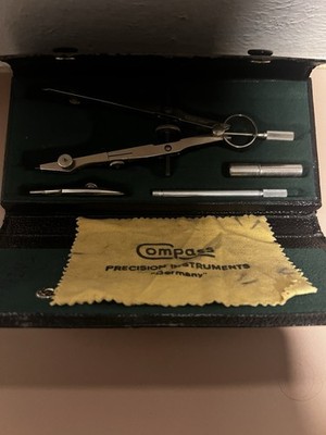 Compass 1853 Germany Drafting Drawing Tool Set Case Engineering Architect VTG