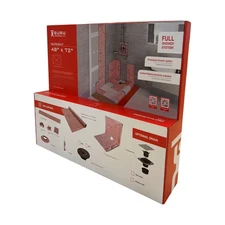 GURU USA Presloped Shower System - PVC / 48" x 72" / Center Placement- ISU0011