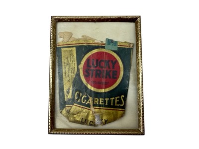 VTG 1940s WWII Era Lucky Strike Cigarettes Empty Pack POOR TORN Ephemera Tobbaco