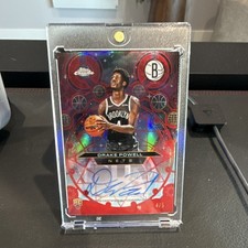 Topps 2025-26 Chrome Chromographs Rookie Drake Powell Red Refractor Auto /5 Nets