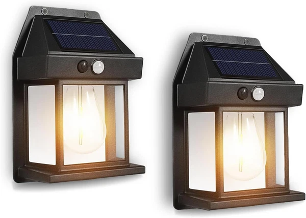 Hqynss Solarlampen FüR AußEn Mit Bewegungsmelder 2 StüCk - Solar Wandleuchte-image