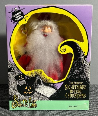 Nightmare Before Christmas Santa Hand Puppet   Excellent Box 1993