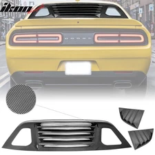 Fits 08-23 Dodge Challenger XE V2 Style Rear Side Window Louver Scoop - CFL