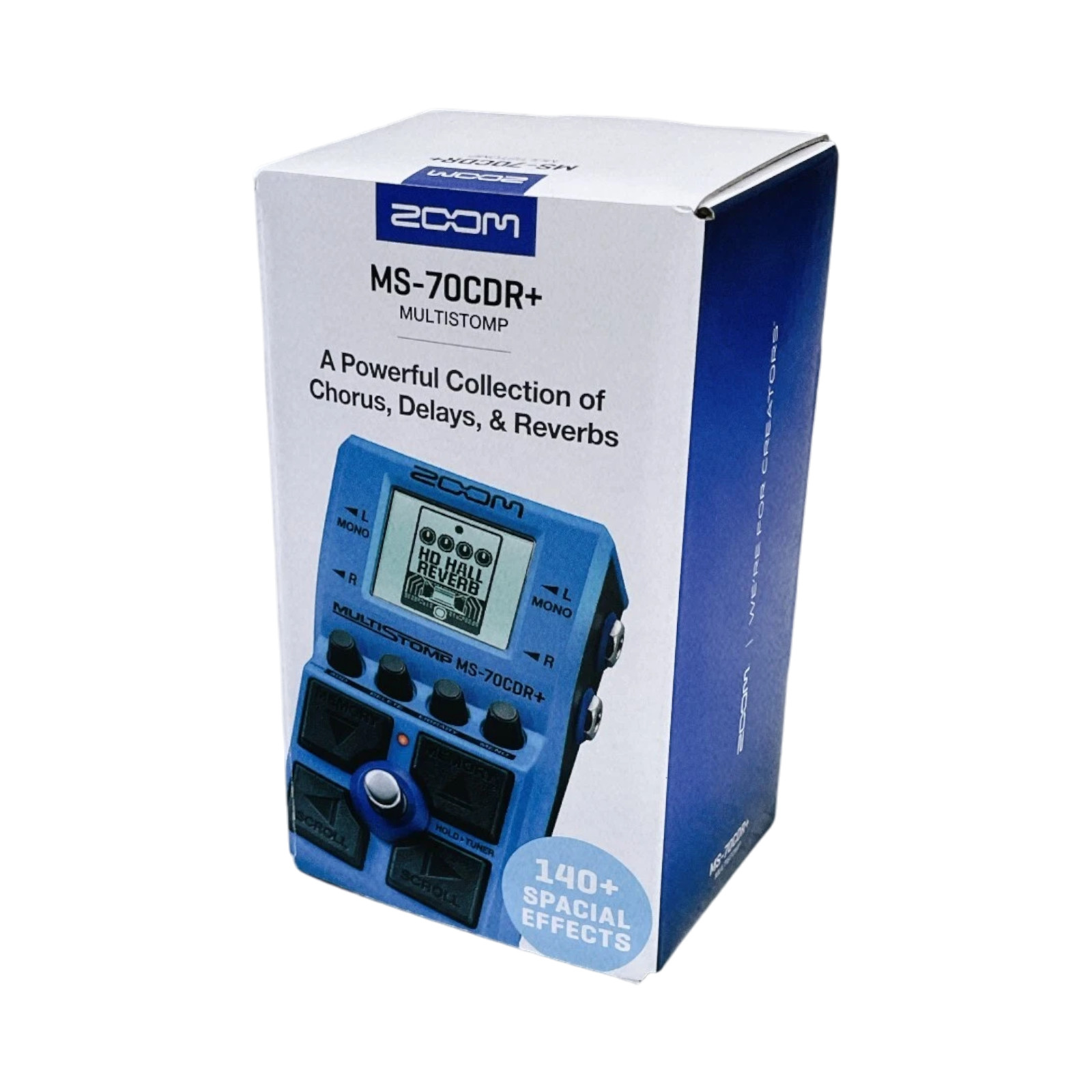 Zoom MS-70CDR  Pedal MultiStomp for Guitarists with Chorus Delays & Reverbs Blue