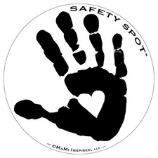 Magnet - Kids Handprint for Car Parking Lot Safety - White Background Black 