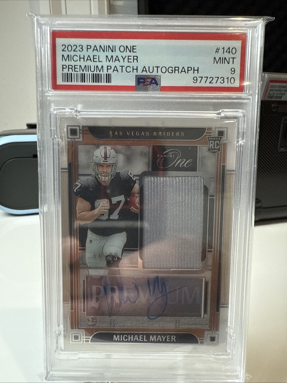 Michael Mayer Panini One #140 Premium Patch Autograph