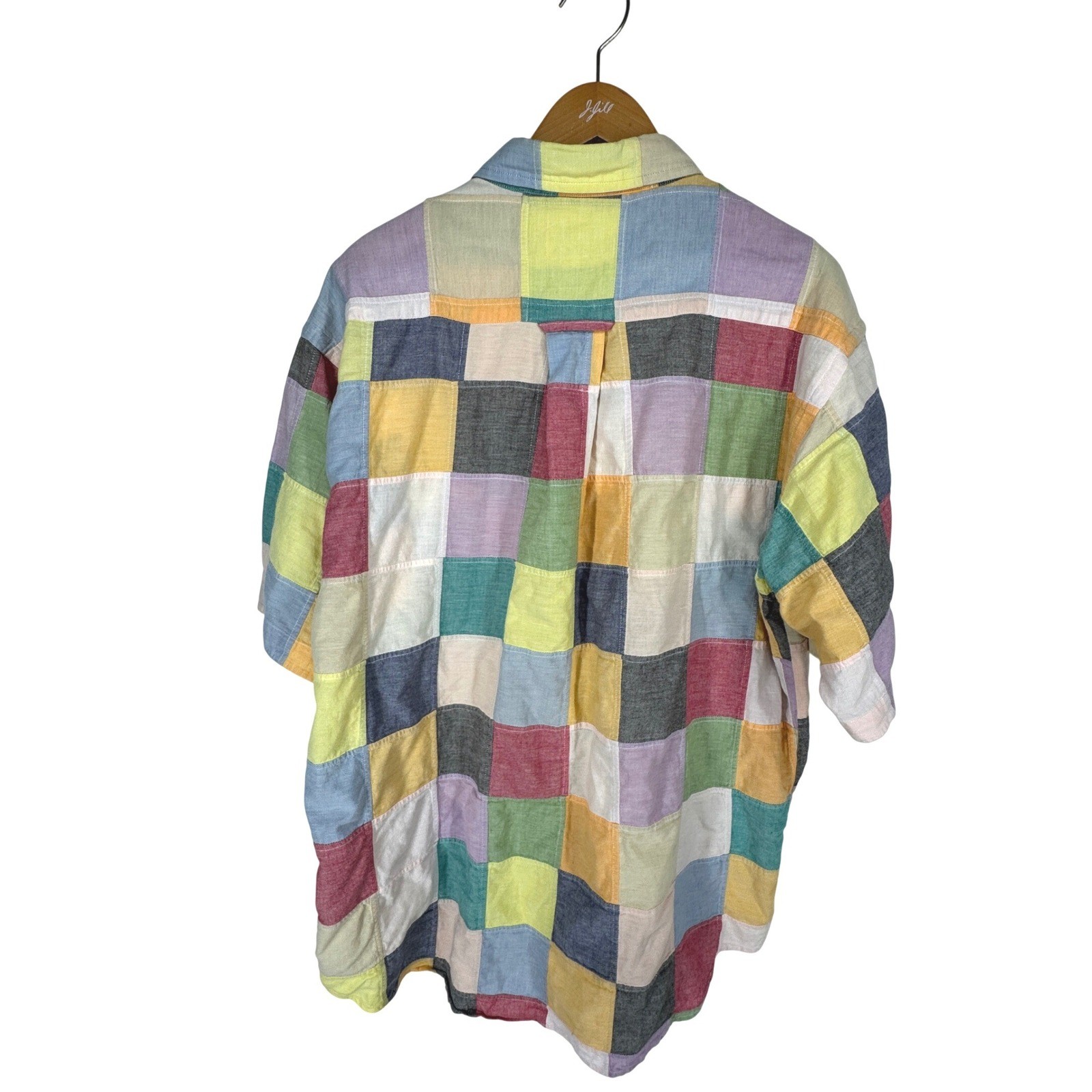 Orvis Mens Patchwork Colorblock Camp Button Shirt… - image 5