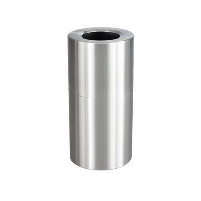 Safco Open Top Trash Can 20 Gallon Aluminum Modern Garbage Can for Indoor Use