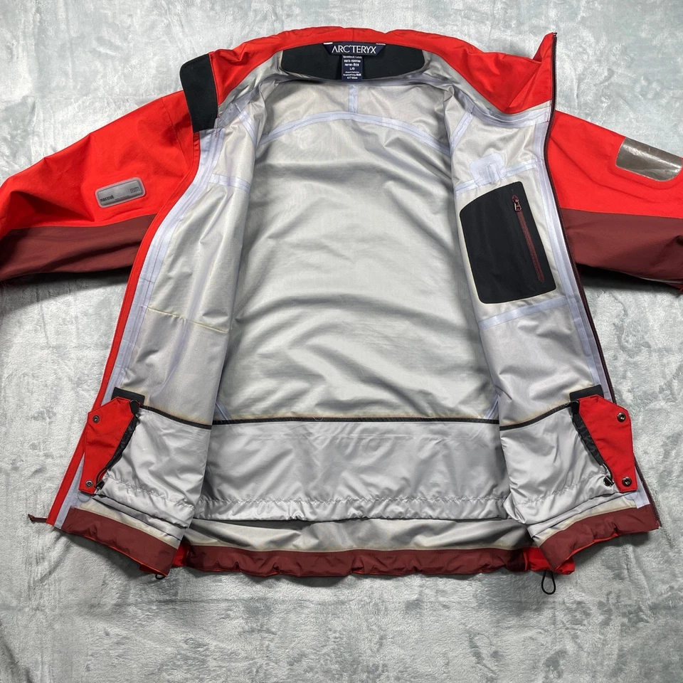 VTG Arcteryx Mens GorTex XCR Sidewinder Jacket Red Recco Avalanche System Large - Image 4 of 4