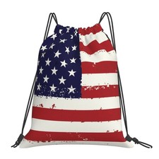 Usa Flag Unisex Drawstring Backpack Bag Sport Gym Dance Travel Sackpack