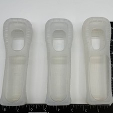 Nintendo Wii Remote Controller Silicone Skin Case Cover - Lot of 3 Clear