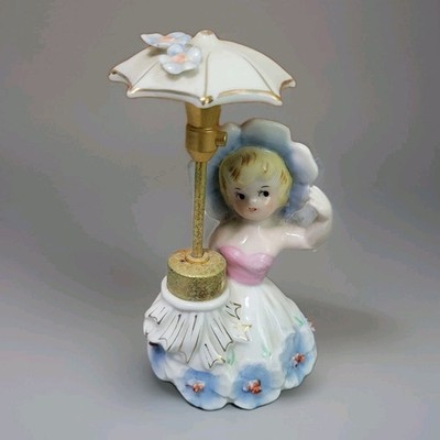  Flower Petal Girl w/Umbrella Perfume Spray Atomizer DEV Devilbiss Bottle Japan